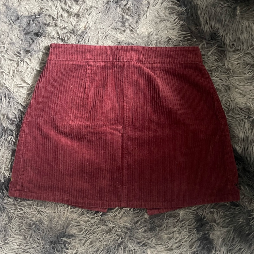Corduroy Skirt with Snaps Buttons and Mushroom Embellishments - Picture 8 of 10